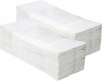 Pojedyncze ręczniki papierowe ECONOMY,białe,jednowarstwowe,400szt.(20paczek po 200szt.)
