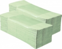 Pojedyncze ręczniki papierowe ECONOMY,zielone,jednowarstwowe,4000szt.(20paczek po200szt.)