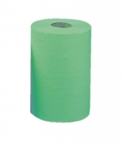 Ręcznik papierowy z adaptorem Merida ECONOMY AUTOMATIC MINI,śr.14,5cm,dł.137m,jednowarstwowy,zielony,karton 11 rolek